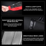 Motocentric Rain Suits for Men Waterproof Motorcycle Rain Gear Rainwear