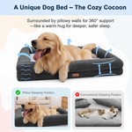 Topika Waterproof Orthopedic Pet Sofa Bed with Removable Cover for Big Dogs