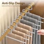 Topika Trouser Hanger 30pcs, Jean and Pant Hangers, Open End Metal Hangers