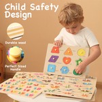 Topika Matching Puzzles For Toddlers 6 Pieces Educational Wooden Puzzles