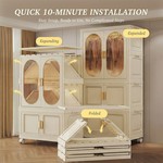 Topika Foldable Closet with Wheels, Portable Clothes Organizer for Kids