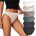 Lekkon Women High-Leg Panties Classic Microfiber, Silky Underwear, 3/6 Pack