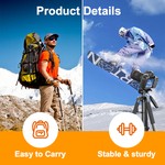 Topika-F-180T Black Camera Tripod, 1.8m Iron Tube, 3 Feet Stand, 18cm-180cm