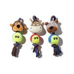 Topika Stuffed Dog Plush, Dog Squeaky Toy, Soft Squeaky Dog Toys 3-Piece