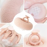 Topika - Soft Shower Bath Ball, 3 Piece Exfoliating Bath Sponge Cleaning Brush