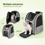 Topika Cat Backpack Carrier, Expandable Travel Bag with Mesh Panels