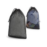 Topika Mesh Laundry Bag, Large Drawstring Travel Bag For Clothes, 2 Piece