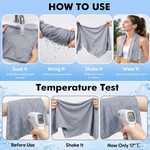 Topika - Cooling Towel Ice Towel, 4 Pcs Cold Towels With Travel Case