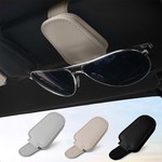 Topika 2 Packs Magnetic Leather Sunglasses&Card Holders for Car Visor