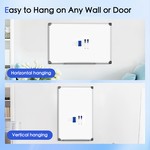 Topika Whiteboard with Pen, Double Side Dry Ease Magnetic Wall-Mounted