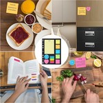 VSelect Sticky Notes Set Mini Notes, 260pcs Multiple Sizes & Bright Colours