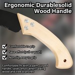 Topika 35cm Curved Hand Pruning Saw - Wooden Handle & Electrophoretic Blade