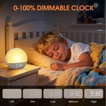 Topika Sunrise Alarm Clock with White Noise, Wake Up Light Speaker