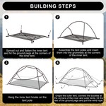 Naturehike 2 Man Tent Waterproof, Two Person Tent For Camping, Cloud Up Pro