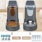 TopikaPet-Automatic Pet Feeder&Waterer,Pet Food Feeder with Stainless Steel
