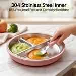 Topika 304 Stainless Steel Silicone Baby Feeding Set - 6 Piece