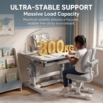Topika Height Adjustable Kids Study Desk and Chair Set with LED Light