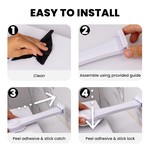 Topika 2 Piece Toilet Safety Lock For Kids SafetyToilet Lid Lock& 1-click