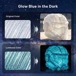 Topika - PLA Filament Glow in the Dark Blue, 3D Printer Filament 1.75mm 1kg