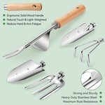 Topika 9 Pieces Gardening Tools Set with Tote Bag, Succulent Tools Women Gifts