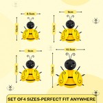 Topika - 4 Piece Metal Bumble Bee Wall Art Decor Set for Garden And Patio