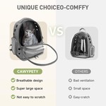 Topika - Cat Backpack Carrier Bag,Grey Foldable Dog Carrier Bag for Travel