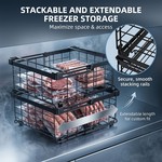 Topika Stackable And Extendable Metal Freezer Storage Boxes Quick Assembly