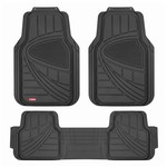 Topika 3pcs PVC Car Mats, Trim-To-Fit Floor Mats For Cars, Trucks And SUVs