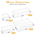 TopikaHome 28Pcs Clear Plastic Drawer Organizer Set, Organizers and Storage