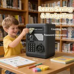 Topika Kids Money Safe ATM Piggy Bank with Password Lock&Face ID Simulation