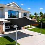 Topika Rectangle Shaded Net Shade Covering Black Sun Shade Sail for Garden