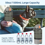 Topika - Water Bottle 1.5L for Hiking & Pets, BPA-Free, Leakproof Dual Use