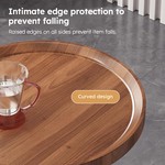 Topika - Round Side Table, 3-Tier Small Table For Bedroom And Living Room