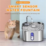 TopikaPet-Stainless Steel Cats Water Dispenser Automatic Pet Water Fountain