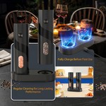 Topika - Electric Salt And Pepper Grinder Set,Rechargeable 2 Pcs With Base