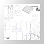 Topika 12 Cube Wire Storage Organiser, Modular Shelving Unit for Home