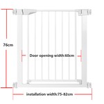 No-Damage Install Wide Walk-Through Baby/Pet Gate, Auto-Close