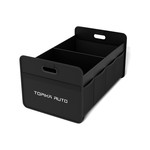 TopikaAuto - 55L Car Boot Organiser Foldable Storage Trunk Organizer-Black
