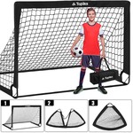 Topika Soccer Goal Set: Portable Fold-Up Training Goals (1.8 x 1.2 m)
