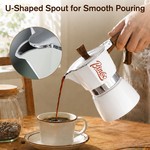 Bincoo - Moka Pot 6 Cup Stovetop Espresso Maker, 300ML Moca Coffee Pot