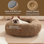 Topika Calming Plush Donut Pet Bed for Small and Medium Dogs