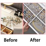 Topika Jewellery Organizer, Velvet Jewelry Tray with Storage for Drawer