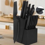 Topika 14 Piece Kitchen Knife Set with Knife Block, Sharp Stainless Blades