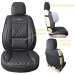 Topika - Luxury Faux Leather Car Seat Covers, Waterproof, Universal Fit