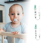 Topika Adjustable Baby Pacifier Clip (2-Pack), Pacifinder Holders