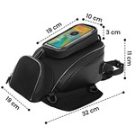 Topika Waterproof Motorcycle Tank Bag with Phone Pocket, Rain Cover, Strap