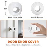 Topika Child Safety Door Knob Covers (4-Pack) Baby Proof Lock System