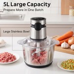 Topika 5L Electric Meat Grinder For Meat, Vegetables & Food Chopper Blender