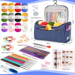 Topika - Chrochet Kit, Beginners Crochet Kit, Crochet Set With Yarn Bag