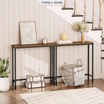 Topika Narrow Console Table 75×24×75cm, Compact Entryway & Side Table